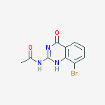 N-(8-BROMO-4-OXO-3,4-DIHYDROQUINAZOLIN-2-YL)ACETAMIDE结构式