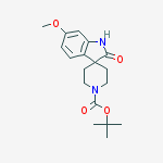 1'-Boc-1,2-Dihydro-6-methoxy-2-oxo-spiro[3H-indole-3,4'-piperidine]结构式