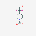tert-butyl 4-(1,1-difluoro-2-hydroxyethyl)piperidine-1-carboxyla结构式