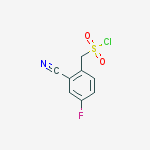 (2-cyano-4-fluorophenyl)methanesulfonyl Chloride结构式