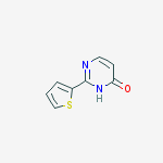 Structure of 4(1H)-Pyrimidinone, 2-(2-thienyl)-