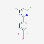 4-CHLORO-6-METHYL-2-[4-(TRIFLUOROMETHYL)PHENYL]PYRIMIDINE结构式