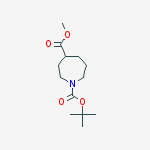 Structure of 1-tert-butyl 4-methyl azepane-1,4-dicarboxylate