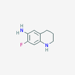 7-Fluoro-1,2,3,4-tetrahydroquinolin-6-amine结构式