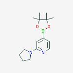 2-(pyrrolidin-1-yl)-4-(4,4,5,5-tetramethyl-1,3,2-dioxaborolan-2-yl)pyridine结构式