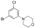 1-Bromo-3-chloro-5-morpholinobenzene结构式