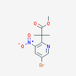 Structure of methyl 2-(5-bromo-3-nitropyridin-2-yl)-2-methylpropanoate