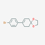Structure of 1,4-Dioxaspiro[4.5]dec-7-ene, 8-(4-bromophenyl)-