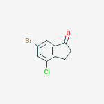 Structure of 6-Bromo-4-chloro-indan-1-one