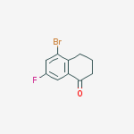 5-bromo-7-fluoro-3,4-dihydro-2H-naphthalen-1-one结构式