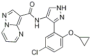 Chemical structure of N-(3-(5-chloro-2-cyclopropoxyphenyl)-1H-pyrazol-4-yl)pyrazolo[1,5-a]pyriMidine-3-carboxaMide
