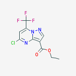 Ethyl 5-chloro-7-(trifluoromethyl)pyrazolo[1,5-a]pyrimidine-3-carboxylate结构式