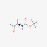 Structure of CARBAMIC ACID [(1S)-1-METHYL-2-OXOPROPYL]-,TERT-BUTYL ESTER