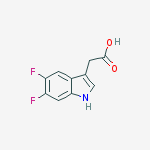 Structure of 1H-indole-3-acetic acid, 5,6-difluoro-
