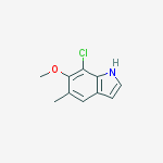 7-Chloro-6-methoxy-5-methyl 1H-indole结构式