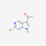 3-Acetyl-6-bromo-5-azaindole结构式