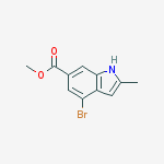 Structure of 4-BroMo-2-Methyl-1H-indole-6-carboxylic acid Methyl ester