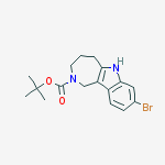 Structure of tert-butyl 8-broMo-4,5-dihydroazepino[4,3-b]indole-2(1H,3H,6H)-carboxylate