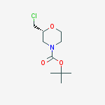 tert-butyl (2R)-2-(chloromethyl)morpholine-4-carboxylate结构式