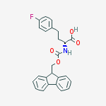 Structure of (R)-a-(Fmoc-amino)-4-fluoro-benzenebutanoic acid