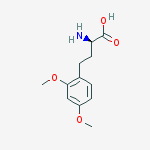 Structure of Benzenebutanoic acid, a-amino-2,4-dimethoxy-, (R)-