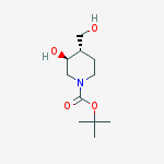 Structure of (3S,4S)-tert-Butyl 3-hydroxy-4-(hydroxymethyl)piperidine-1-carboxylate