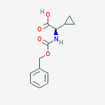 Structure of (R)-Benzyloxycarbonylamino-cyclopropyl-acetic acid