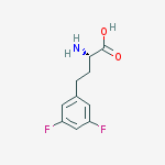 Structure of Benzenebutanoic acid, a-amino-3,5-difluoro-, (S)-