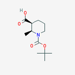 Structure of (2S,3S)-1-(tert-Butoxycarbonyl)-2-methylpiperidine-3-carboxylic acid
