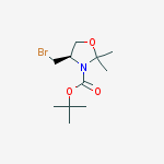 Structure of (R)-tert-butyl 4-(bromomethyl)-2,2-dimethyloxazolidine-3-carboxylate