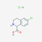 Structure of 6-Chloro-1,2,3,4-tetrahydro-isoquinoline-1-carboxylic acid hydrochloride
