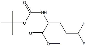 N-BOC-2-氨基-5,5-二氟戊酸甲酯结构式