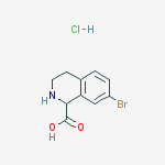 Structure of 7-Bromo-1,2,3,4-tetrahydroisoquinoline-1-carboxylic acid hydrochloride