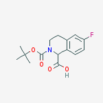 Structure of 2-BOC-6-FLUORO-3,4-DIHYDRO-1H-ISOQUINOLINE-1-CARBOXYLIC ACID