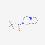 Tert-butyl 3,4,6,7,8,8a-hexahydro-1h-pyrrolo[1,2-a]pyrazine-2-carboxylate结构式