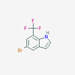 Structure of 5-Bromo-7-trifluoromethyl-1H-indole