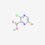 Structure of 6-bromo-3-chloropyrazine-2-carboxylic Acid