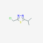 Structure of 2-(chloromethyl)-5-propan-2-yl-1,3,4-thiadiazole