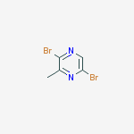 Structure of pyrazine, 2,5-dibromo-3-methyl