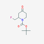 Structure of tert-butyl 2-(fluoromethyl)-4-oxopiperidine-1-carboxylate
