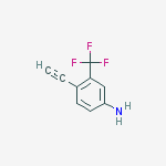 4-Ethynyl-3-(trifluoromethyl)aniline结构式