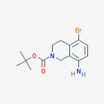 Structure of 2-Boc-5-broMo-1,2,3,4-tetrahydroisoquinolin-8-aMine