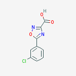 5-(3-Chlorophenyl)-1,2,4-oxadiazole-3-carboxylic acid结构式