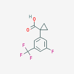 1-[3-Fluoro-5-(trifluoromethyl)phenyl]-cyclopropanecarboxylic acid结构式