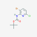 Tert-butyl N-(3-bromo-6-chloropyridin-2-yl)carbamate结构式