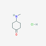 Structure of Cyclohexanone, 4-(methylamino)-, hydrochloride (1:1)