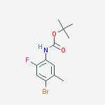 Structure of (4-Bromo-2-fluoro-5-methyl-phenyl)-carbamic acid tert-butyl ester