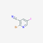 Structure of 2-bromo-5-iodopyridine-3-carbonitrile