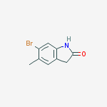 6-Bromo-5-methyl-1,3-dihydro-indol-2-one结构式