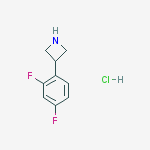 Structure of 3-(2,4-difluorophenyl)azetidine;hydrochloride